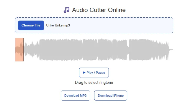 View Audio Editor Tool for ringtone maker